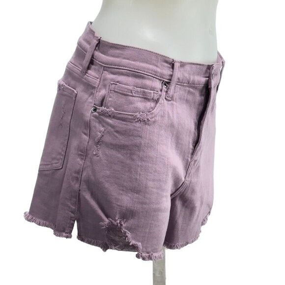 PISTOLA Women's Shorts Lavender Denim Mid-Rise 5 Pocket Stretch Size 30 - Picture 9 of 10